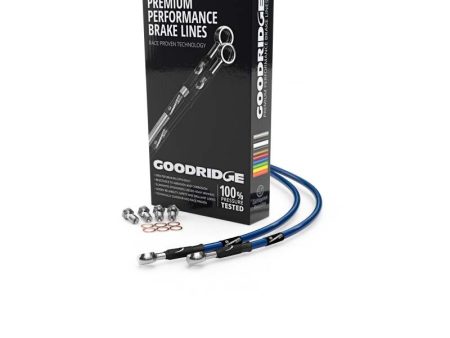 Goodridge 99-01 Yamaha XJR1300 Electric Blue Front SS Brake Lines Cheap