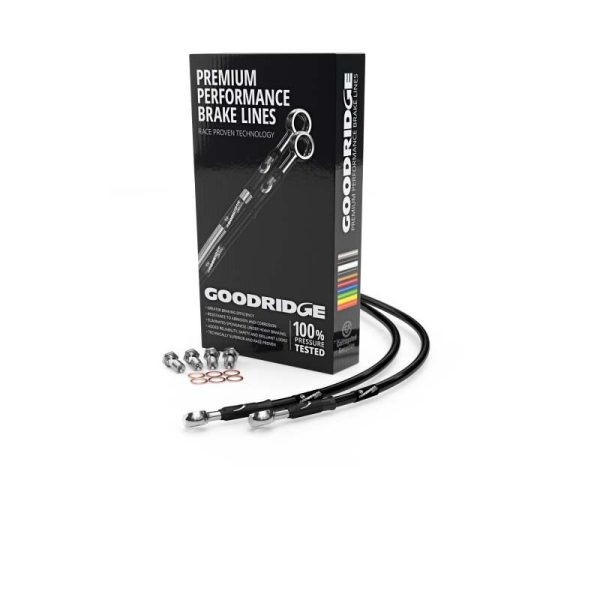 Goodridge 97-03 Triumph T509 Speed III Black Front SS Brake Lines Fashion