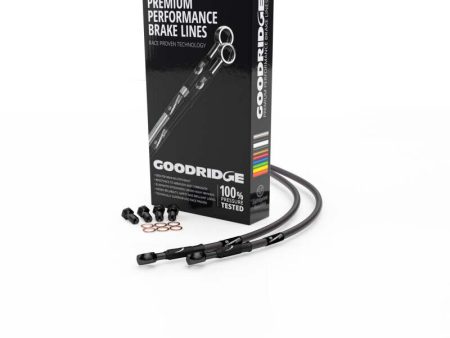 Goodridge 99-01 Yamaha XJR1300 Carbon Rear SS Brake Lines w Black Fittings Discount