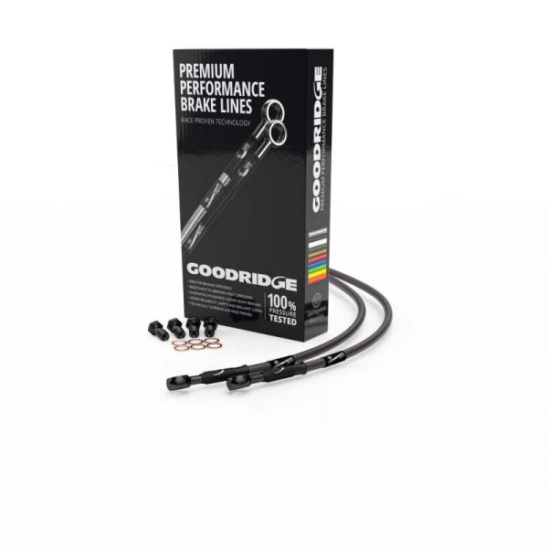 Goodridge Suzuki B-King Carbon Rear SS Brake Lines w Black Fittings Online Sale