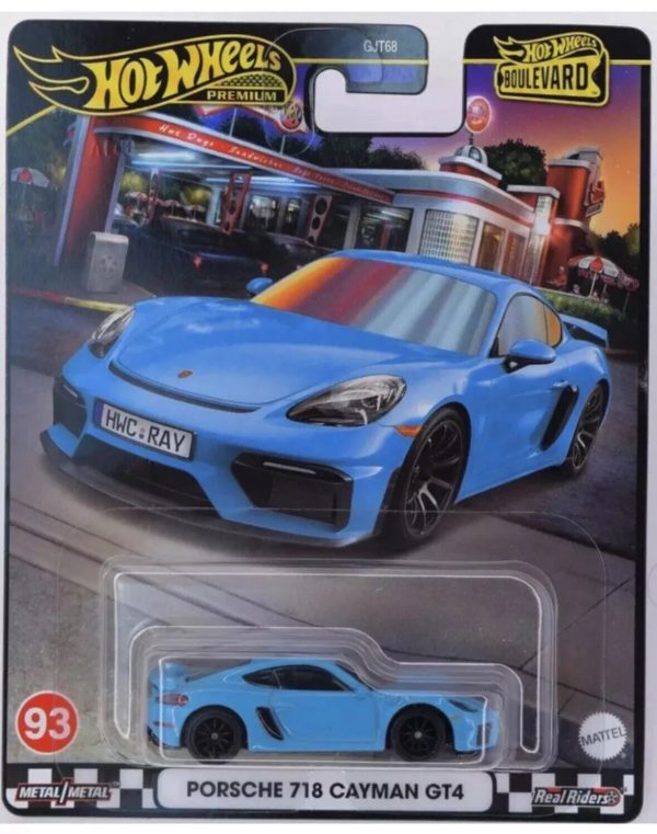 HotWheels Premium Porsche 718 Cayman GT4 #93 For Sale