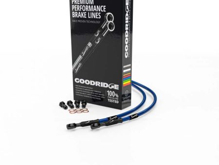 Goodridge 07-08 Suzuki GSXR1000 K7 K8 Electric Blue Clutch Lines w Black Fittings Online Hot Sale