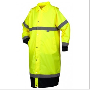 Pyramex RRWC3110 Hi-Vis Rain Coat -Lime Yellow on Sale