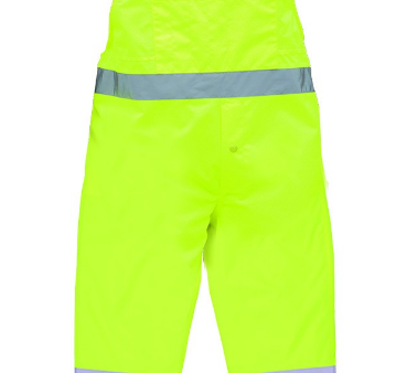 Pyramex RRWB3110 Hi Vis Rainwear Bib- Lime Yellow Hot on Sale