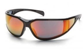 Safety Glasses-Pyramex Exeter SB5155DT - Black Frame - Red Anti-Fog Mirror Lens Online Sale