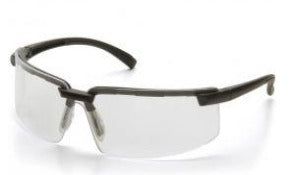 Safety Glasses-Pyramex Surveyor SB6110ST - Black Frame - Clear Anti-Fog Lens Online Sale