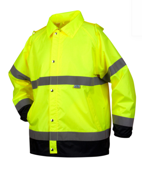 Pyramex RRWJ3110 Hi Viz Rain Jacket-Lime Yellow Fashion