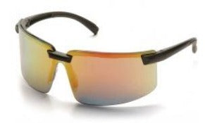 Safety Glasses-Pyramex Surveyor SB6145S - Black Frame - Ice Orange Mirror Lens Cheap