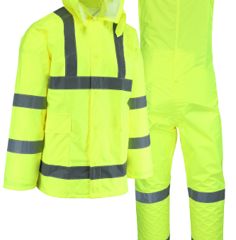 West Chester 4033 HI-VIS Rain suit - Lime Yellow Supply