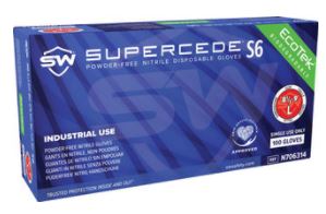 Supercede® S6 Nitrile Powder-Free Gloves, 100 Box, 10 Box Case Discount