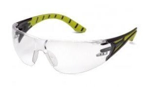 Safety Glasses-Pyramex  Endeavor Plus SBGR9610S- Black Green Temples - Clear Lens For Cheap